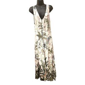 H& M womens long sleeveless dress US SIZE 6. Covered buttons